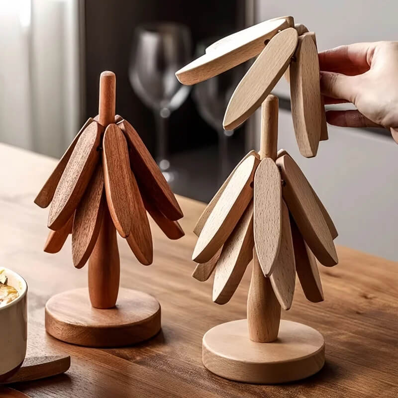 3 padjake komplekt pähklipuu puidust