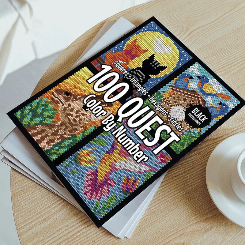100 QUEST värviline numbriraamat