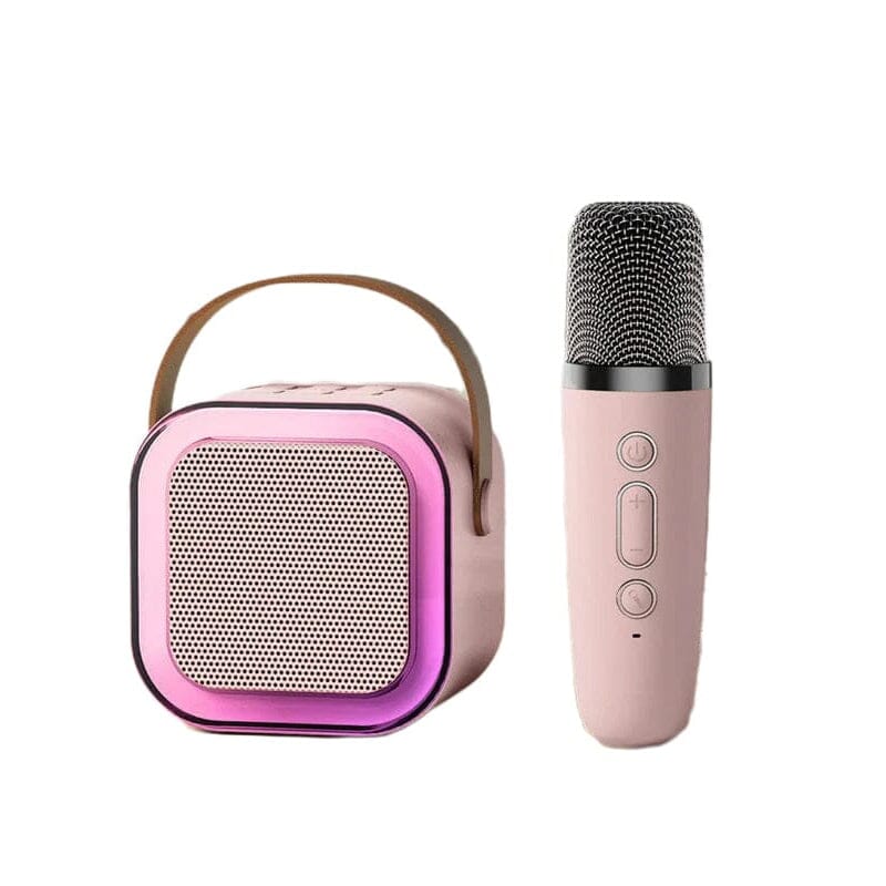Mini karaoke seade juhtmevabade mikrofonidega