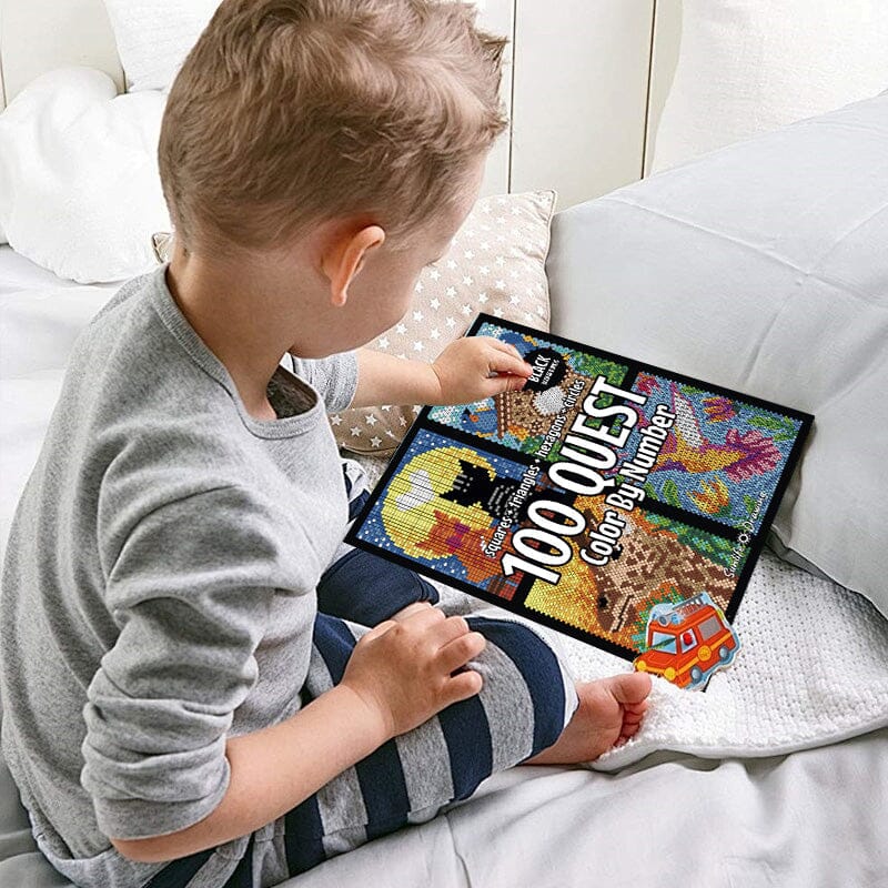 100 QUEST värviline numbriraamat